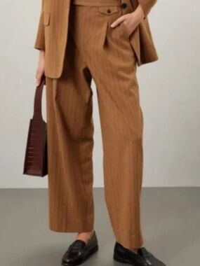 Madewell Rosedale Straight Leg Pant in Pinstripe